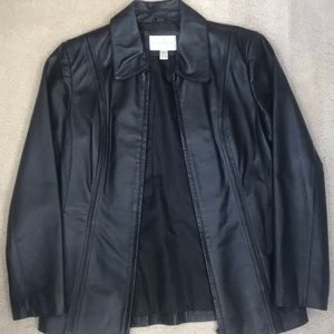 Black leather jacket